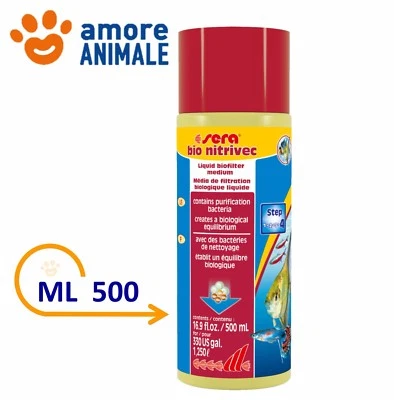 Sera Bio Nitrivec - 500 ml - Biocondizionatore Pulizia Batteri per Acquario