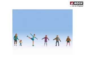NOCH 15824 pista H0 patinaje, 6 figuras pintadas a mano - Imagen 1 de 1