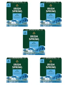 5x Irish Spring Deodorant Seifenriegel - Icy Blast (15 Seifen insgesamt) (3,7 Unzen Seifenriegel) - Bild 1 von 2