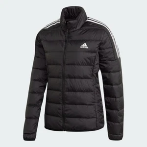 adidas Essentials Womens Down Jacket Black Coat - Picture 1 of 7