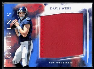 Davis Webb 2017 Panini Origins Rookie Jumbo Jerseys Blue #RJJ-WE #/49 SN,MEM - Picture 1 of 2