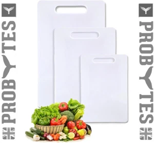 3 Size White Chopping Board Catering Cutting Baking Vegetable Meat Food, Nonslip - Picture 1 of 35