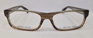 GIORGIO ARMANI GA883 O88 BROWN AZURE PLASTIC EYEGLASSES FRAME 52-16-140 ACETATE - Picture 1 of 4