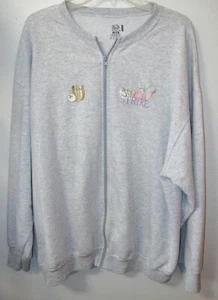 Womens 2X Jacket Zip Front Sweatshirt Heather Gray 300 Strike Bowling - Picture 1 of 5