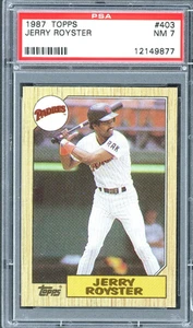 1987 Topps - Jerry Royster #403 PSA 7 - Picture 1 of 2