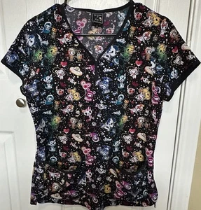 Tokidoki by Koi Halloween Theme Scrub Top Womens Sz Small Pockets  - Picture 1 of 8