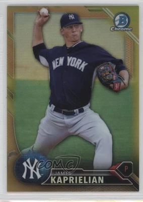 2016 Bowman Chrome Prospects Gold Refractor /50 James Kaprielian #BCP71 - Image 1 of 2