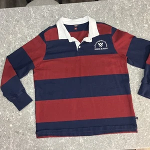 Rowing Blazers Rugby Polo Shirt XL Red Blue White Y2K 90s Block Prep Mens - Picture 1 of 5