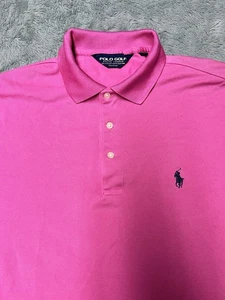 Polo Golf Ralph Lauren Shirt Men’s M Pink Preppy Casual Activewear Slim Fit - Picture 1 of 10