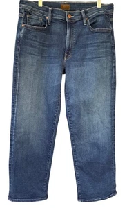 Pantalones de mezclilla para madre de tiro medio Rambler cremallera al tobillo talla 31 azul - Imagen 1 de 12