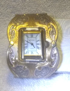 Montana Silversmiths Watch Huge Silver Gold Swirl Cuff New Bat Great Vintage !!! - Picture 1 of 18