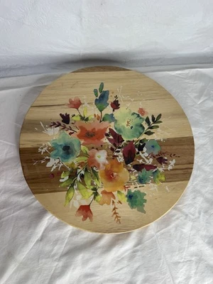 The Pioneer Woman Willow Floral Round Lazy Susan Revolving Food Server Tanke Top - Image 1 of 4