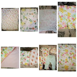 Cloud Island Floral Fields Lot With Blankets Swaddles Towel Outfit - Picture 1 of 15