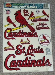 Vintage MLB Baseball ST LOUIS CARDINALS Reusable Static Window Clings Decals - Picture 1 of 3