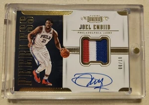 2017-18 Panini Dominion Peerless Joel Embiid Patch Auto /10 🔥 On-Card Autograph - Picture 1 of 7