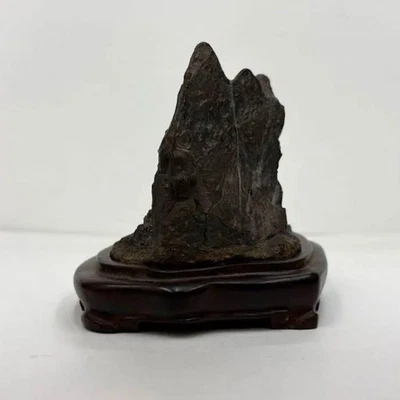 Piedra japonesa SUISEKI 3,5 pulgadas de alto visión natural forma de montaña de roca Foto 1 de 4