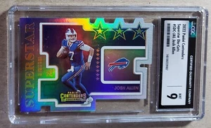2022 Panini Contenders Superstar Die-Cuts Josh Allen CGC 9 Buffalo Bills SSP - Picture 1 of 3