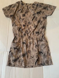 Banana Republic Heritage Drop Waist Dress w/Front Pockets Taupe & Black Size S - Picture 1 of 7