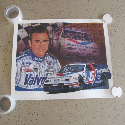 1995 Mark Martin Poster NASCAR Racing  #6 Valvoline 24 x 20 Cover