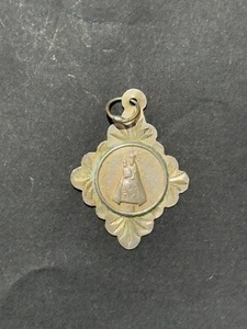 Antike religiöse SILBERMEDAILLE "VIRGEN DE MONTSERRAT" - Bild 1 von 2