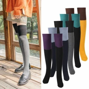 Women Girls Cable Knit Extra Long Boot Socks Over Knee Thigh High Warm Stocking - Picture 1 of 17