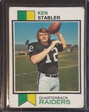 1973 Topps Ken Stabler Rookie #487 football card Oakland Raiders