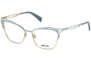 Just Cavalli JC0859 020 Matte Light Blue Gold Cat Eye Eyeglasses Frame 53-16-140 - Picture 1 of 4