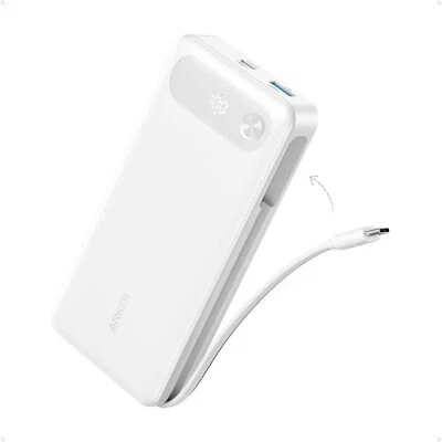 Anker 20000mAh Portable Power Bank Built-in USB-C Cable 87W Max External Battery - Image 1 of 4
