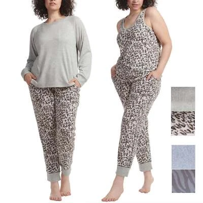Nuevo con etiquetas Juego de salón de pijama suave estampado de cebra Karen Neuburger para mujer de 3 piezas Foto 1 de 4