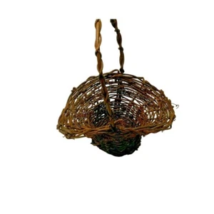 Cesta de vid de madera marrón hecha a mano casa de campo Grannycore Pascua - Imagen 1 de 12