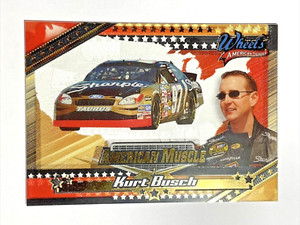 KURT BUSCH 2004 Wheels American Thunder Clear AMERICAN MUSCLE INSERT Card #AM 9