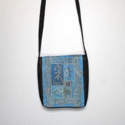 Bolso de Mano Vintage World of Good Pequeño 8 x 8 pulgadas 33 Largo Cuentas Hippie Whimsi Foto 1 de 4