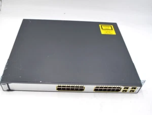 Cisco WS-C3750G-24TS-S1U 24 Gigabit Port Layer 3 Switch  - Picture 1 of 4