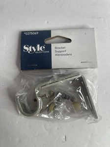 Style Selections Curtain Rod Bracket Supports Nickel Finish 0275071 - Picture 1 of 2