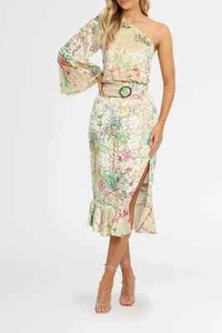 HEMANT & NANDITA Zaina Midi Dress Floral Print Size 10 AU WITH DEFECTS - Picture 1 of 9