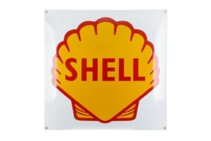 Enamel plaque SHELL 50x50 cm Oil Company emblem Sign logo plate - Picture 1 of 3