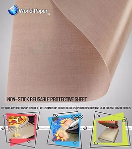 5 Pack Thick Protective NON-STICK Sheet for Heat Press 16X24 5 mil (0.005 inch) - Picture 1 of 2