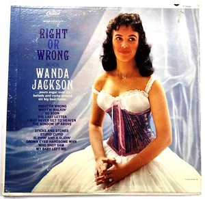 WANDA JACKSON / RIGHT OR WRONG - Mono LP (1961, Capitol) - Imagen 1 de 4