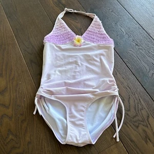 Kate Mack 12 Girls Euc Ombré Purple Hibiscus Onepiece Swimsuit Bathing Suit - Picture 1 of 8
