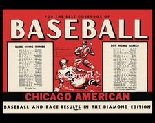 Chicago American 1953 Cubs and White Sox Home Schedule - 8x10 Wall Art Photo