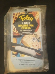 Vintage (PACK OF 2) NEW Foley Knit Rolling Pin Covers - Picture 1 of 5