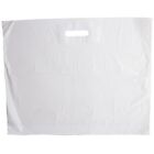 500 x Strong LARGE WHITE Patch Handle Carrier 22" x 18" + 3"Retail  PlasticBags 