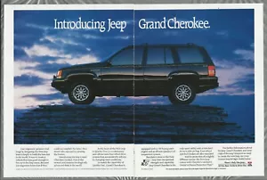 1992 JEEP GRAND CHEROKEE 2-page advertisement, Jeep Cherokee print ad - Bild 1 von 3