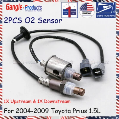 Sensor de oxígeno O2 aguas arriba aguas abajo 2 piezas para Toyota Prius 2004-2009 1,5 L Foto 1 de 4