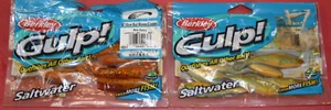 Berkley Gulp! Bait 3" Pogy Sardine 8pc & 4" Mud Minnow New Penny 8pc - Picture 1 of 2