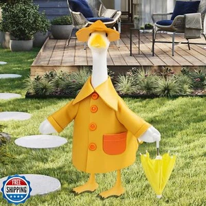 Regenmantel Veranda Gans Outfit für große 23" hohe Zement oder Kunststoff Gans Statue - Bild 1 von 5