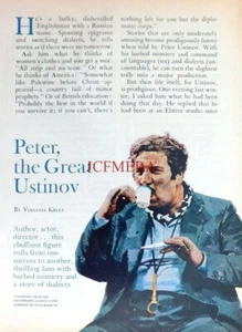 'PETER (The Great) USTINOV' - Original 1968 Magazine Cutting - Picture 1 of 1