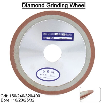 150mm Resin Diamond Grinding Wheel Discs For Carbide Cutter Grinder 150-400 Grit - Image 1 of 4