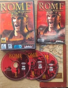  Rome - Total War (PC CD ROM) 3 Disc Set Complete W Manual + Map Poster - Picture 1 of 6