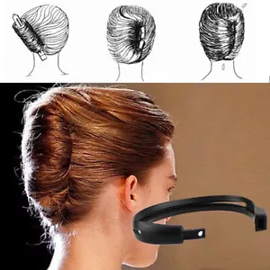 2pcs/set Women Hair Styling Updo Donut Bun Clip Tool French Twist Maker Holder - Picture 1 of 9